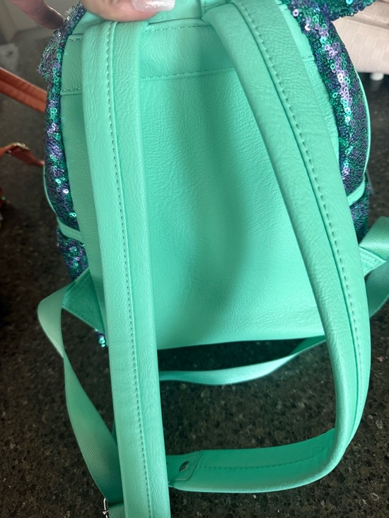 Loungefly Disney Parks Exclusive Teal and Purple Sequin Mini Backpack main image 4